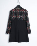 COMME des GARÇONS HOMME PLUS flocked tartan coat