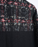 COMME des GARÇONS HOMME PLUS flocked tartan coat