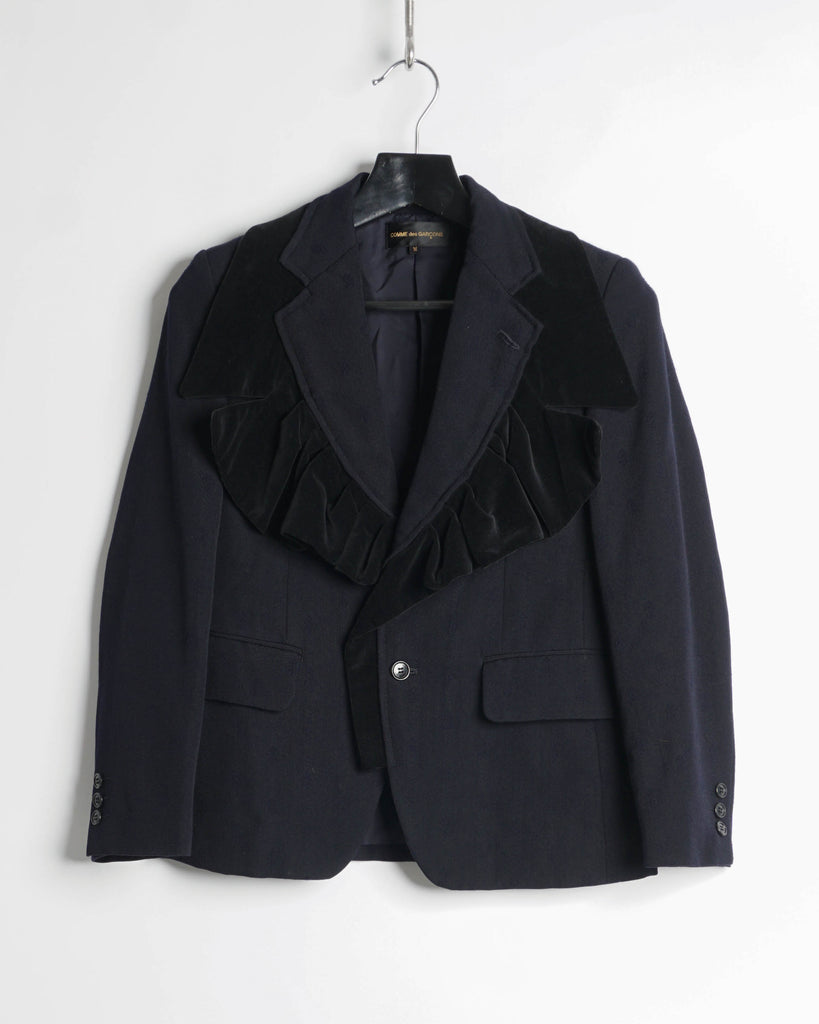 COMME des GARÇONS velvet ruffle jacket