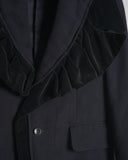 COMME des GARÇONS velvet ruffle jacket