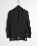 Yohji Yamamoto Pour Homme embroidered linen jacket