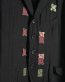 Yohji Yamamoto Pour Homme embroidered linen jacket