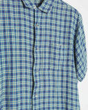 Yohji Yamamoto Ys for Men loose linen check shirt