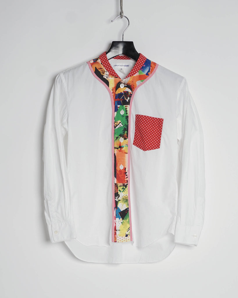 COMME des GARÇONS SHIRT collage baseball shirt