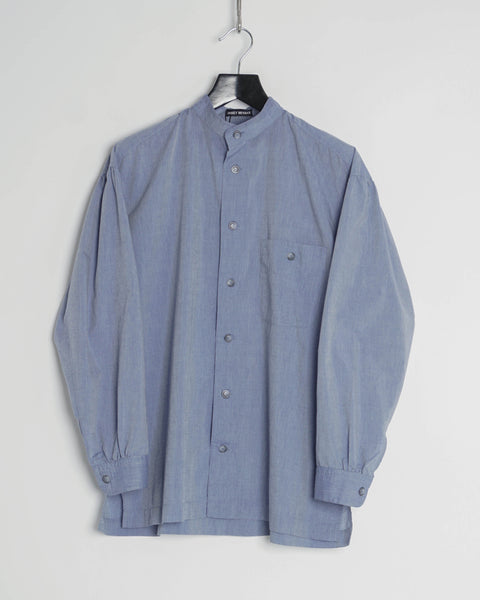 ISSEY MIYAKE blue collar shirt