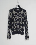 Yohji Yamamoto Pour Homme chess board cardigan