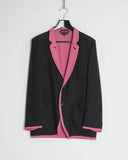 COMME des GARÇONS HOMME PLUS pink trim jacket