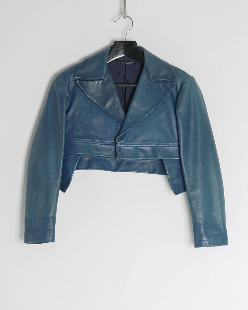 Yohji Yamamoto cropped leather jacket