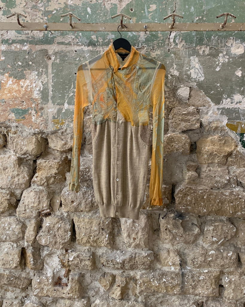 Issey Miyake Mesh Fillagree Print Top