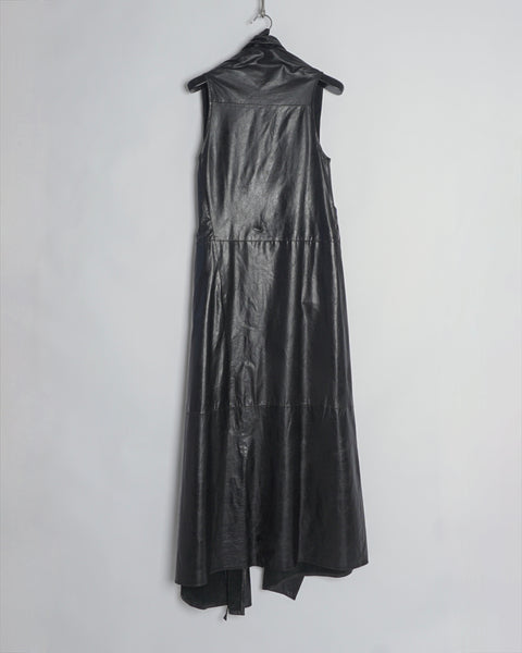 ANN DEMEULEMEESTER LEATHER DRESS  dot COMME