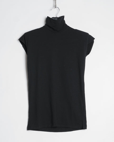 Yohji Yamamoto shoulder pad short-sleeve top