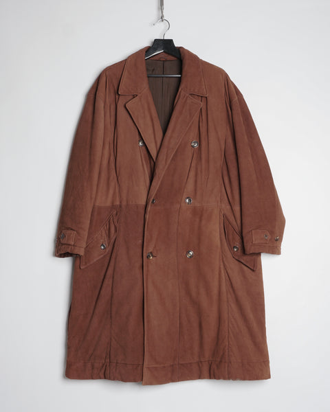 Issey Miyake oversized suede coat