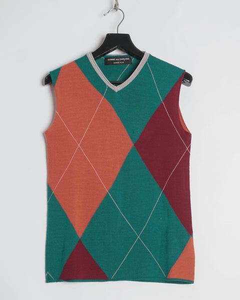 COMME des GARÇONS HOMME PLUS argyle vest