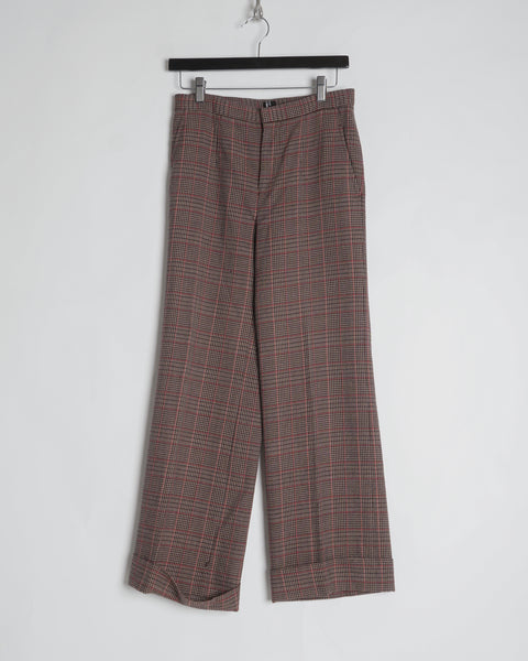 COMME des GARÇONS tricot checkered wide trousers