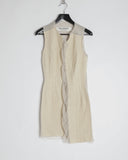 Junya Watanabe beige rayon dress