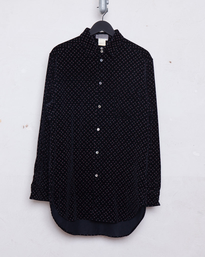Yohji Yamamoto Pour Homme velvet pattern shirt