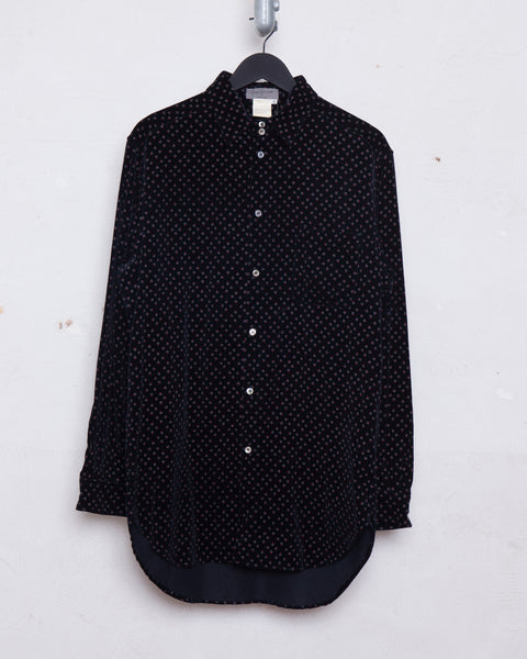 Yohji Yamamoto Pour Homme velvet pattern shirt