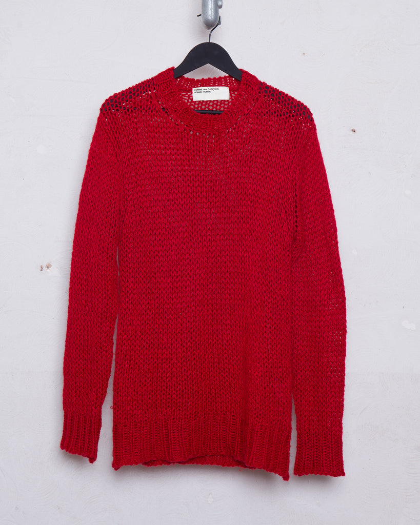 COMME DES GARÇONS HOMME HOMME crimson jumper