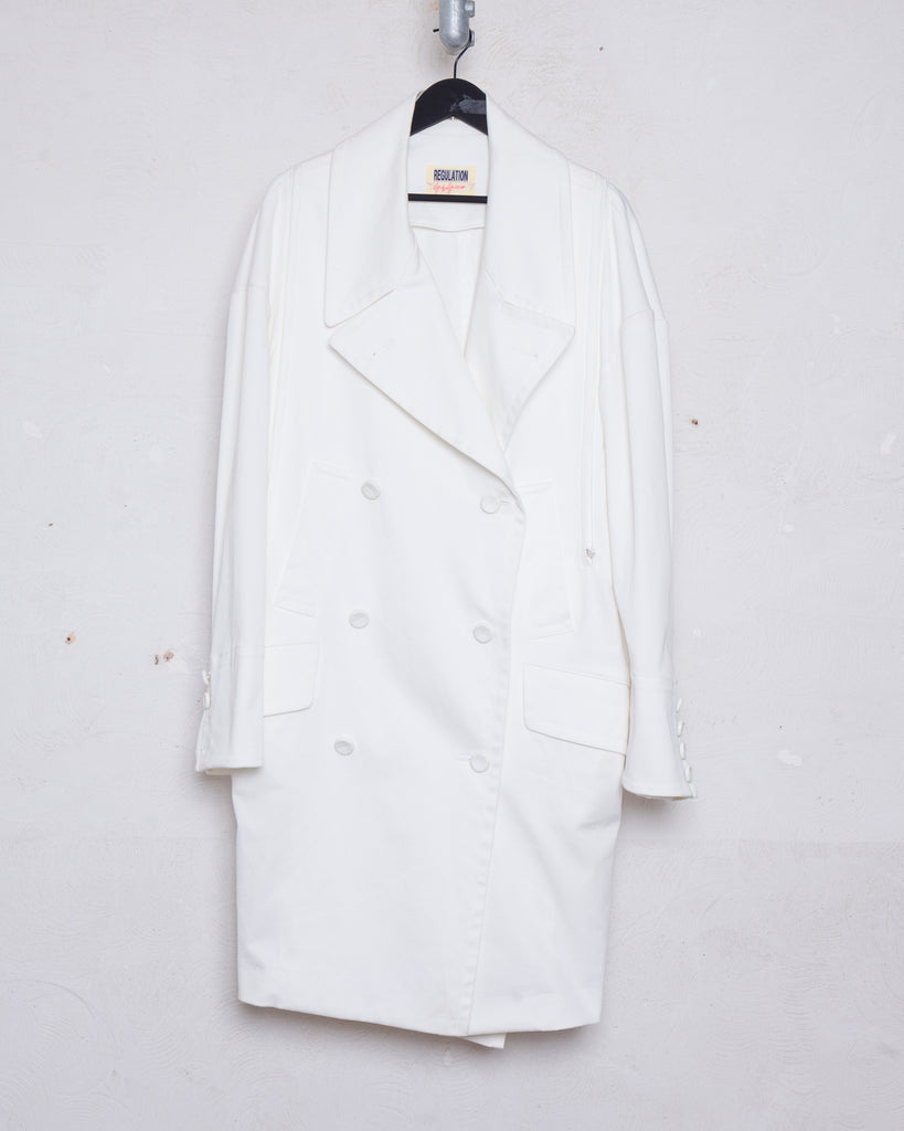 Yohji Yamamoto Regulation oversized lab coat