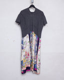 COMME DES GARÇONS knit and silk scarf hybrid dress