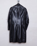 Helmut Lang leather military coat