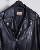 Helmut Lang leather military coat