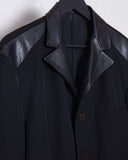 Yohji Yamamoto Pour Homme leather insert blazer