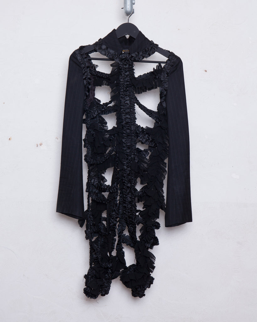 COMME des GARÇONS ruffle cage jacket
