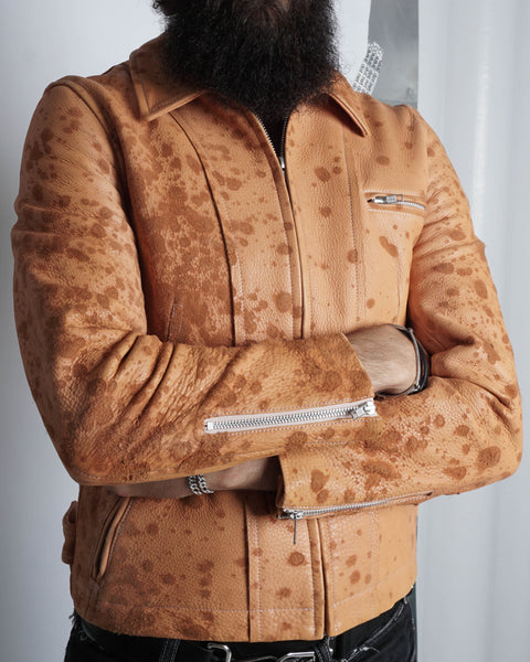 COMME des GARÇONS HOMME PLUS Acid Rain Leather Jacket – dot