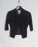 Yohji Yamamoto cropped cut-away jacket