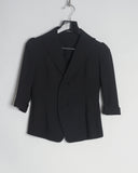 Yohji Yamamoto Noir cropped double breast jacket