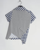 COMME des GARÇONS twisted checkerboard top