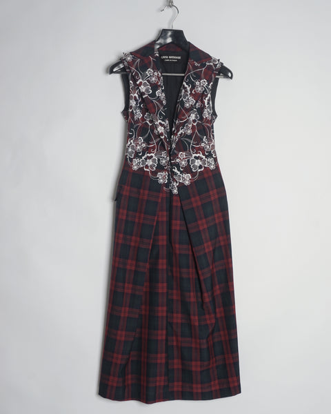 JUNYA WATANABE tartan embroidered dress