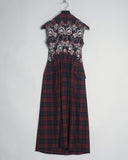 JUNYA WATANABE tartan embroidered dress