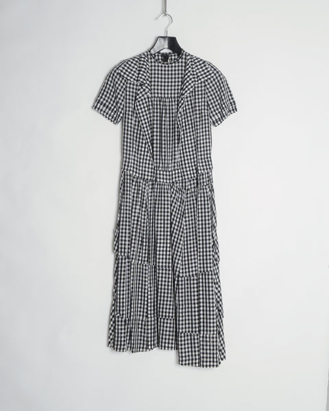 COMME des GARÇONS gingham tier dress