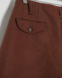 COMME des GARÇONS Homme Plus brown wide felt shorts