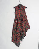 COMME DES GARÇONS TARTAN SLICED SQUARE VEST