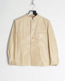 ISSEY MIYAKE BEIGE LEATHER JACKET