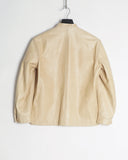 ISSEY MIYAKE BEIGE LEATHER JACKET