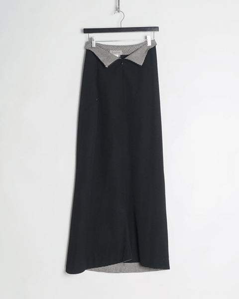 YOHJI YAMAMOTO HOUNDSTOOTH SKIRT