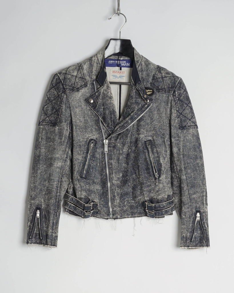 JUNYA WATANABE MAN worn canvas biker jacket