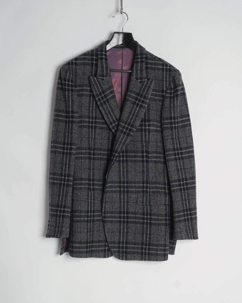 Yohji Yamamoto Pour Homme oversized plaid jacket