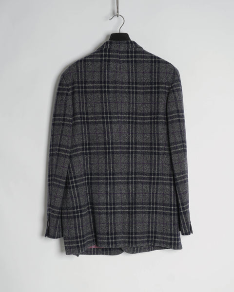 d*7様 YOHJI YAMAMOTO LEFT LAPEL PLAID jkt Yohji Yamamoto Pour Homme oversized plaid jacket – dot COMME