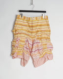 COMME des GARÇONS HOMME PLUS striped elastic panel shorts