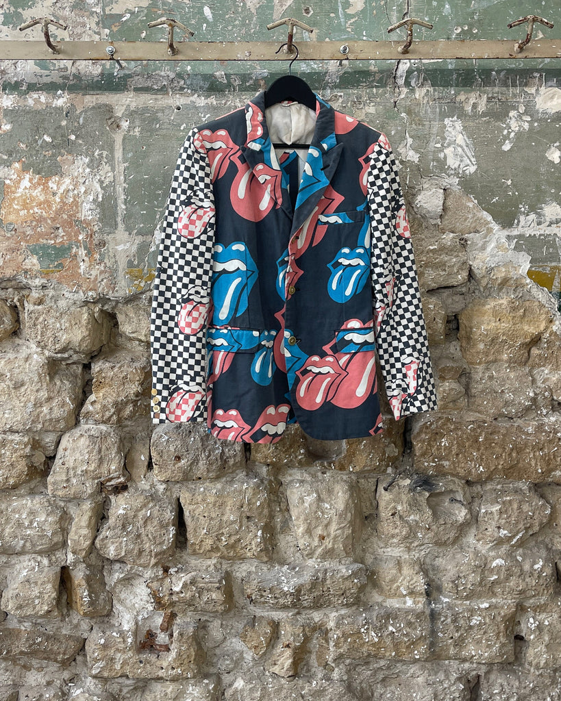COMME des GARÇONS Homme Plus rolling stones checkered jacket
