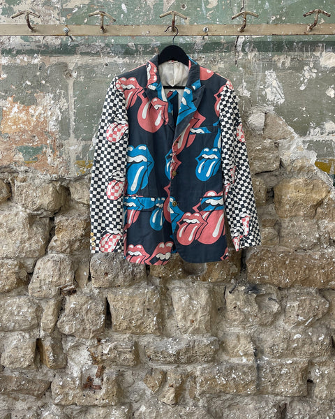COMME des GARÇONS Homme Plus rolling stones checkered jacket