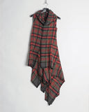 COMME DES GARÇONS TARTAN SLICED SQUARE VEST
