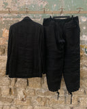 Yohji Yamamoto Pour Homme Basting Stitch Silk Gauze Layered Suit