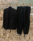 Yohji Yamamoto Pour Homme Basting Stitch Silk Gauze Layered Suit