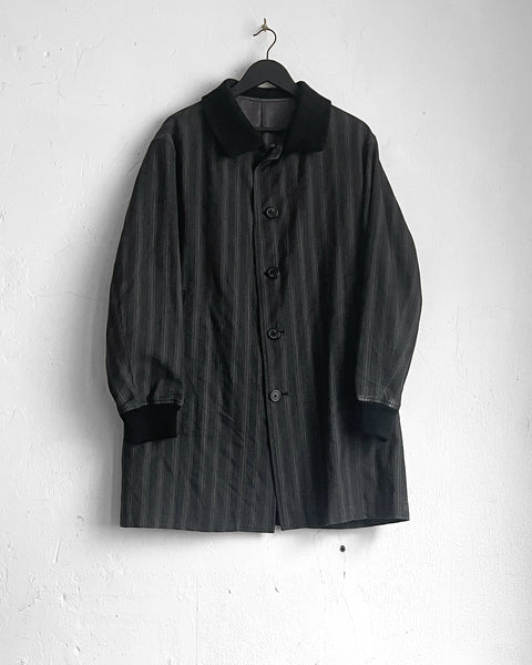 Yohji Yamamoto Grey Stripe Coat